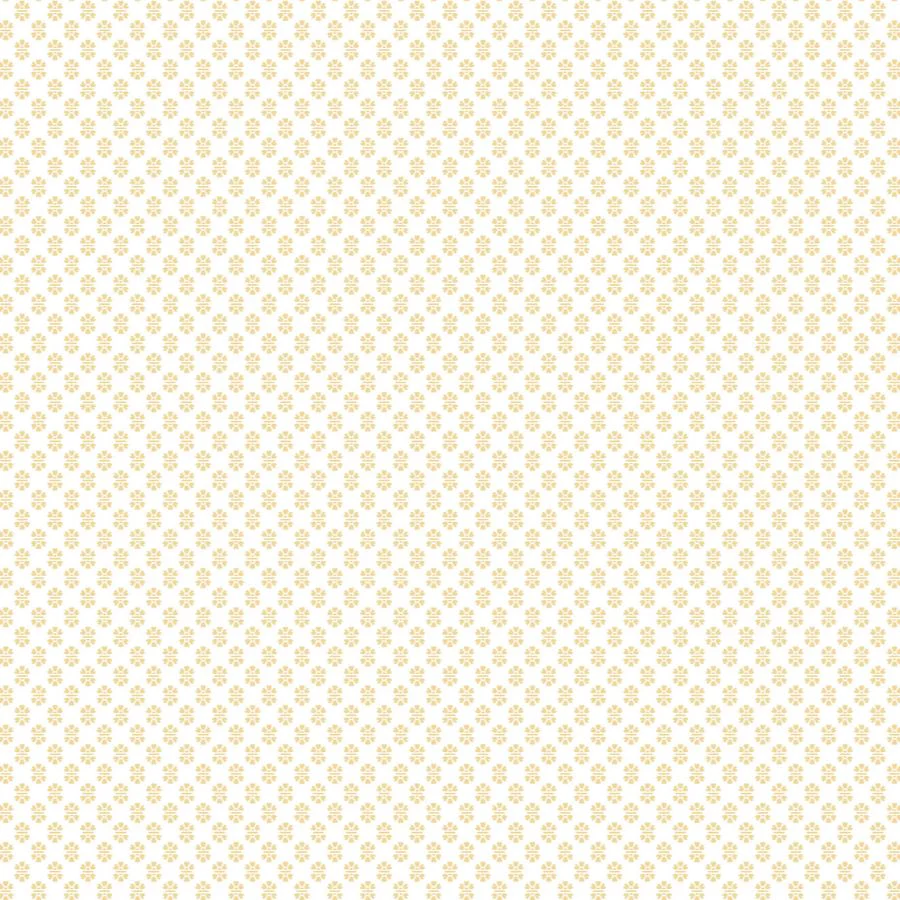 Sample - Vp1392 | Jardin, Brioni Butter Floral Stamp - Antonina Vella Wallpaper