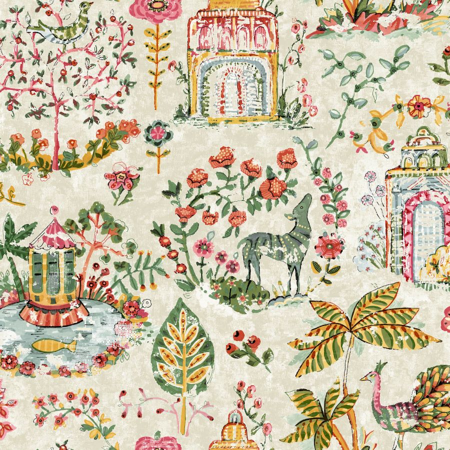 Sample - Vp1401 | Jardin, Parc Multicolor Garden Dreams - Antonina Vella Wallpaper