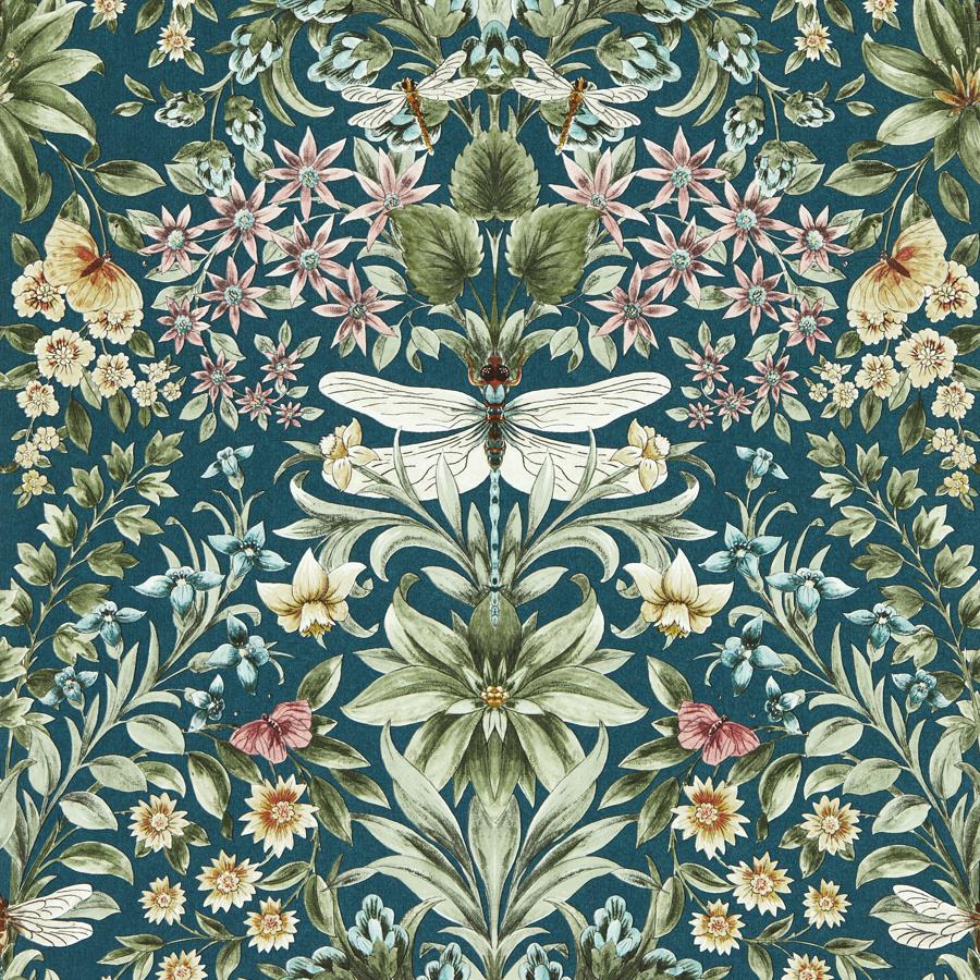 Sample - W0196/04 | Mirabell, Multi Color Botanical - Clarke And Clarke Wallpaper