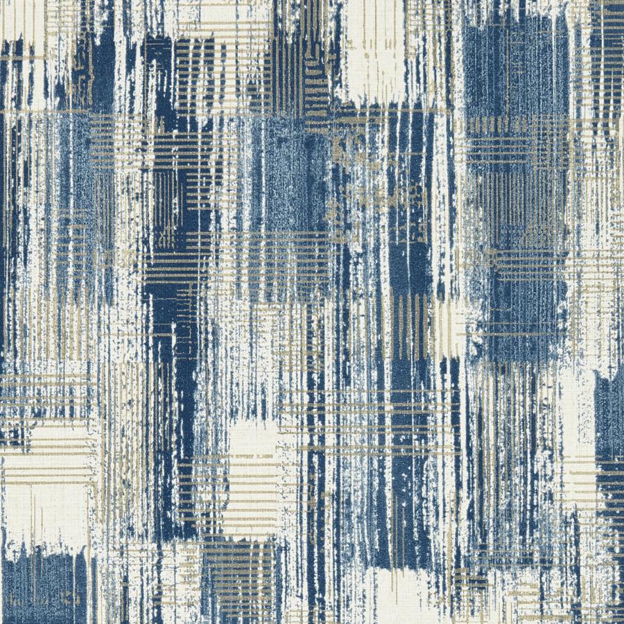 Sample - W0225/02 | Kazimir, Blue Abstract - Clarke And Clarke Wallpaper
