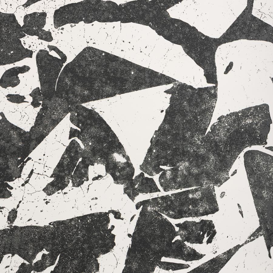 Sample - W3568-816 | Social Canvas, Black Abstract - Kravet Couture Wallpaper - W3568.816.0