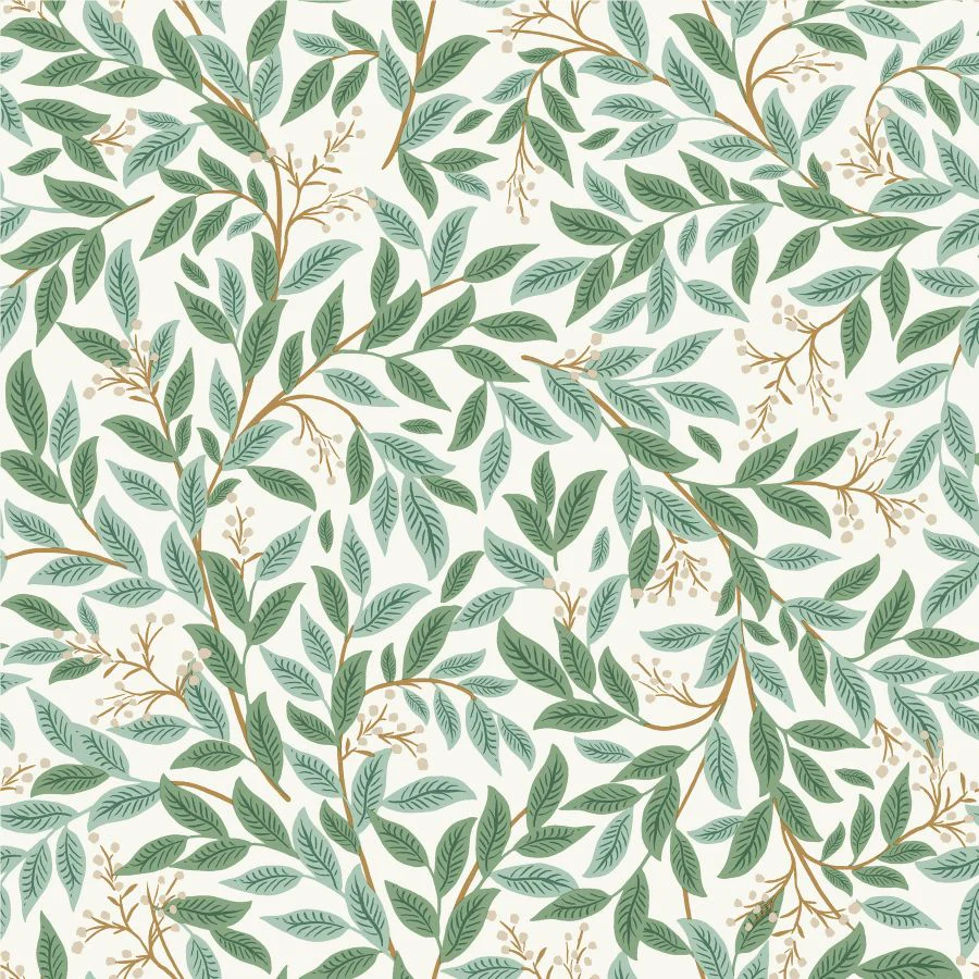 Sample - W4293-31 | Kravet Design, White Botanical - Kravet Design Wallpaper - W4293.31.0