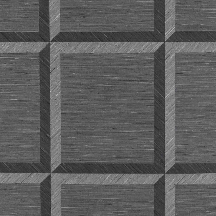 Sample - W4317-8 | Kravet Design, Black Tile - Kravet Design Wallpaper - W4317.8.0