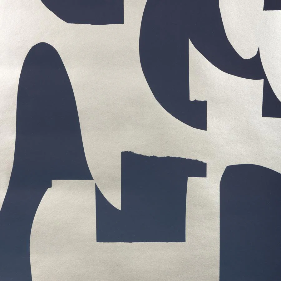 Sample - W4329-511 | Kravet Design, Black Abstract - Kravet Design Wallpaper - W4329.511.0