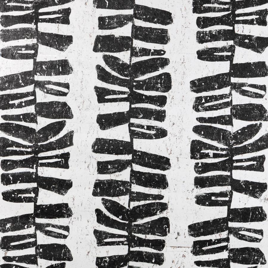 Sample - W4335-8 | Kravet Design, Black Stripes - Kravet Design Wallpaper - W4335.8.0