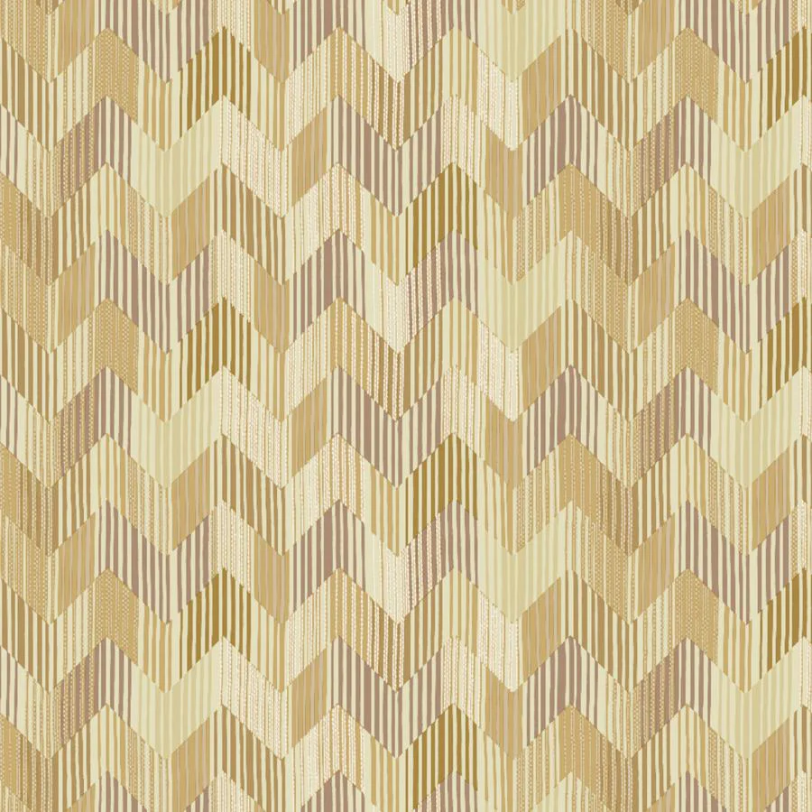 Sample - W4355-912 | Betulle Wp, Yellow Chevron - Kravet Couture Wallpaper - W4355.912.0