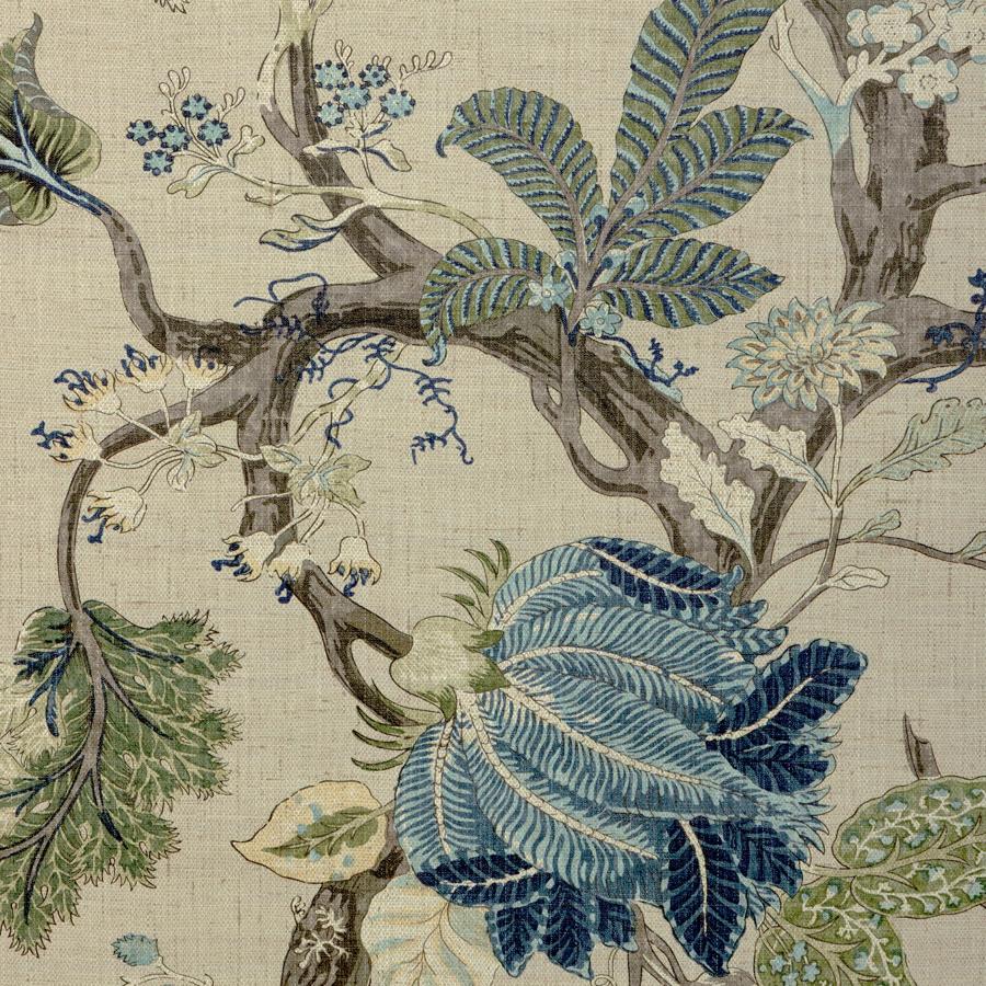 Sample - W4362-516 | Kravet Design, Green Jacobean - Kravet Design Wallpaper - W4362.516.0