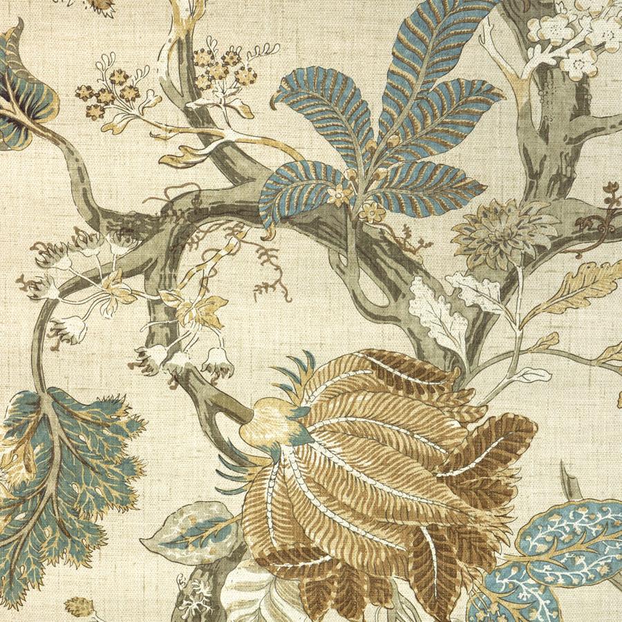 Sample - W4362-6116 | Kravet Design, Brown Jacobean - Kravet Design Wallpaper - W4362.6116.0