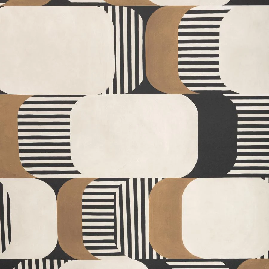 Sample - W4398-86 | Good Vibes, Brown Abstract - Kravet Couture Wallpaper - W4398.86.0