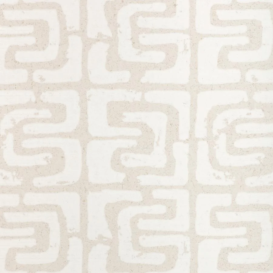 Sample - W4403-106 | Oui Bloc Due, Beige Abstract - Kravet Couture Wallpaper - W4403.106.0
