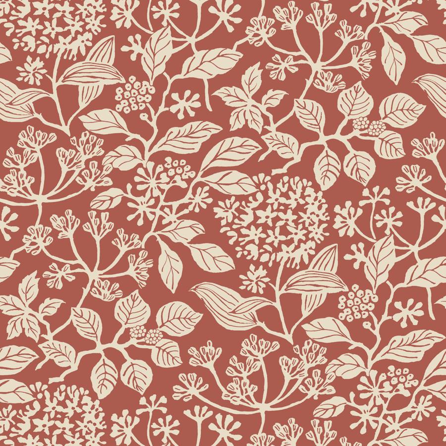 Sample - W4485-24 | Kravet Design, Red Botanical - Kravet Design Wallpaper - W4485.24.0