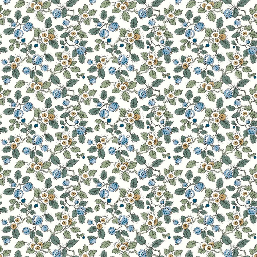 Sample - W4492-53 | Kravet Design, Blue Botanical - Kravet Design Wallpaper - W4492.53.0