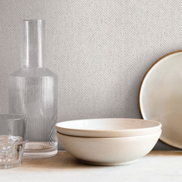 Si26131 | Signature Textures 3, Tailored Chevron White - York Wallpaper - Image 3