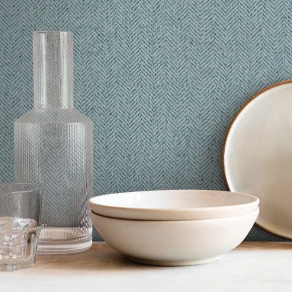 Si26135 | Signature Textures 3, Tailored Chevron Sky Blue - York Wallpaper - Image 3