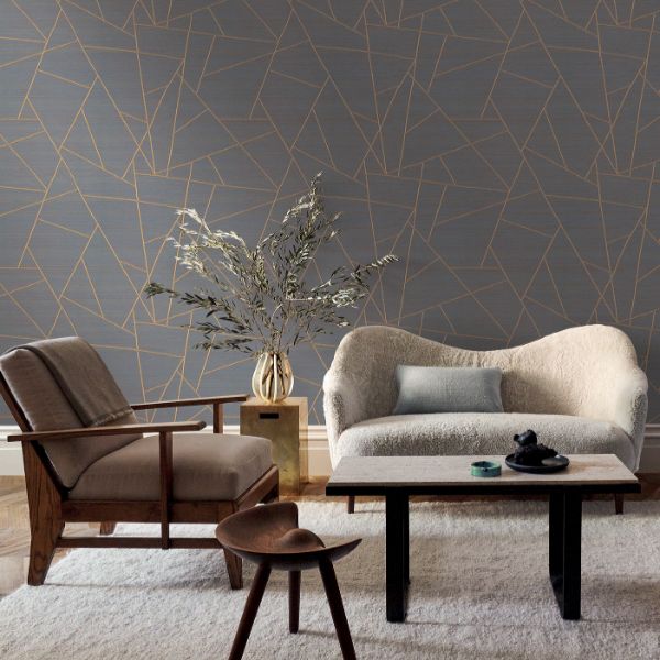 Si6820 | Signature Textures 3, Lisle Sapphire - York Wallpaper - Image 2