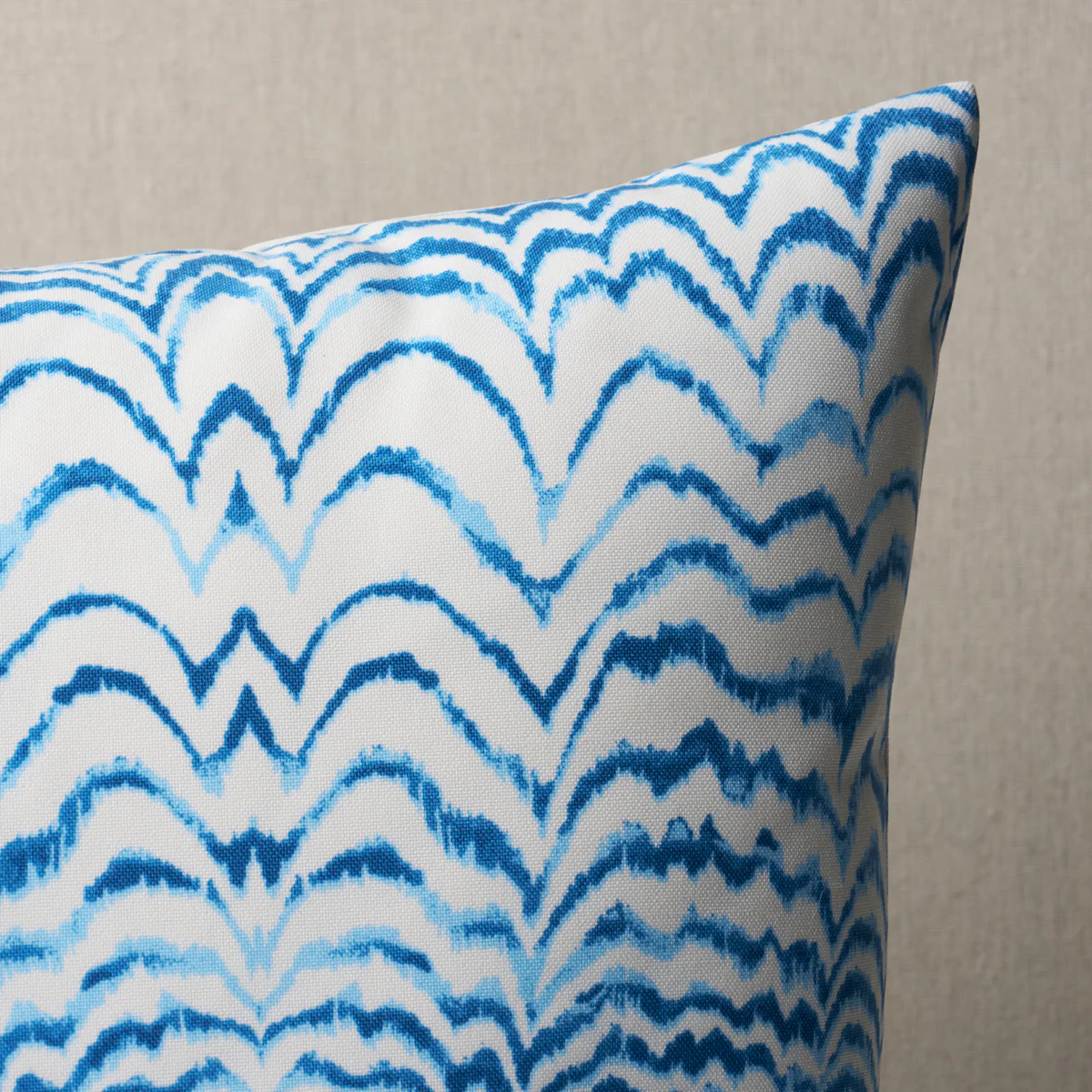 So18105005 | Ink Wave Print I/O Pillow, Indigo - Schumacher Pillows - Image 2