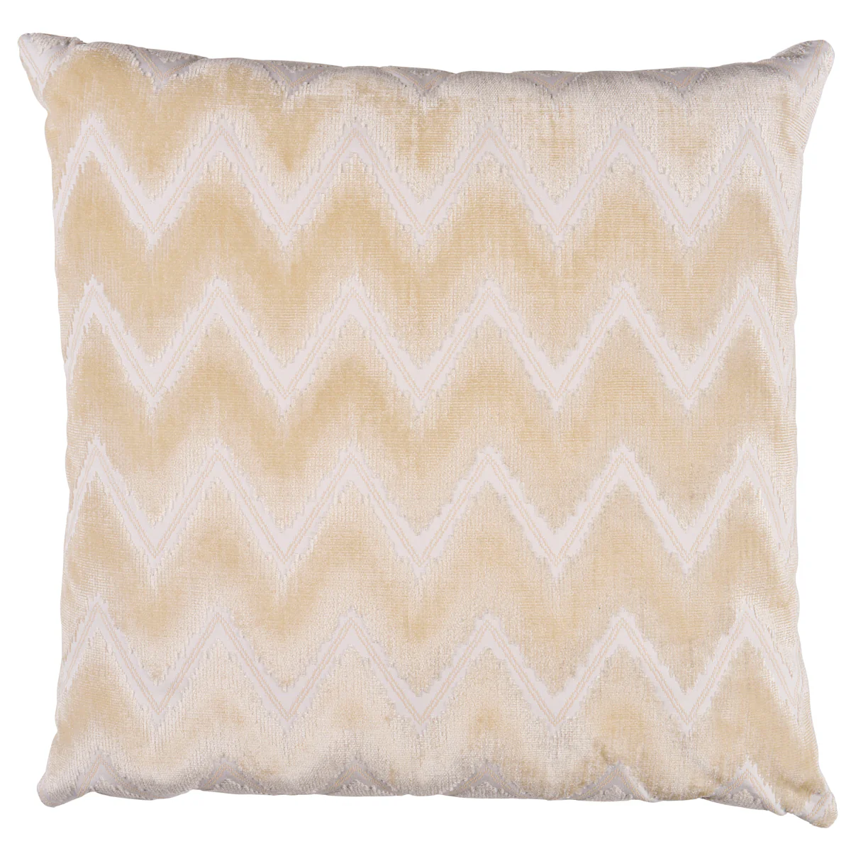 So7284406 | Chevron Velvet Pillow, Champagne - Schumacher Pillows