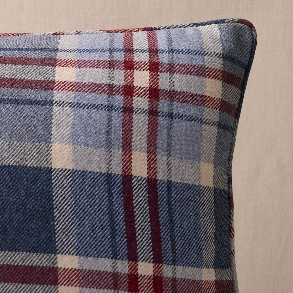 So8661204 | Harris Merino Plaid Pillow, Americana - Schumacher Pillows - Image 2