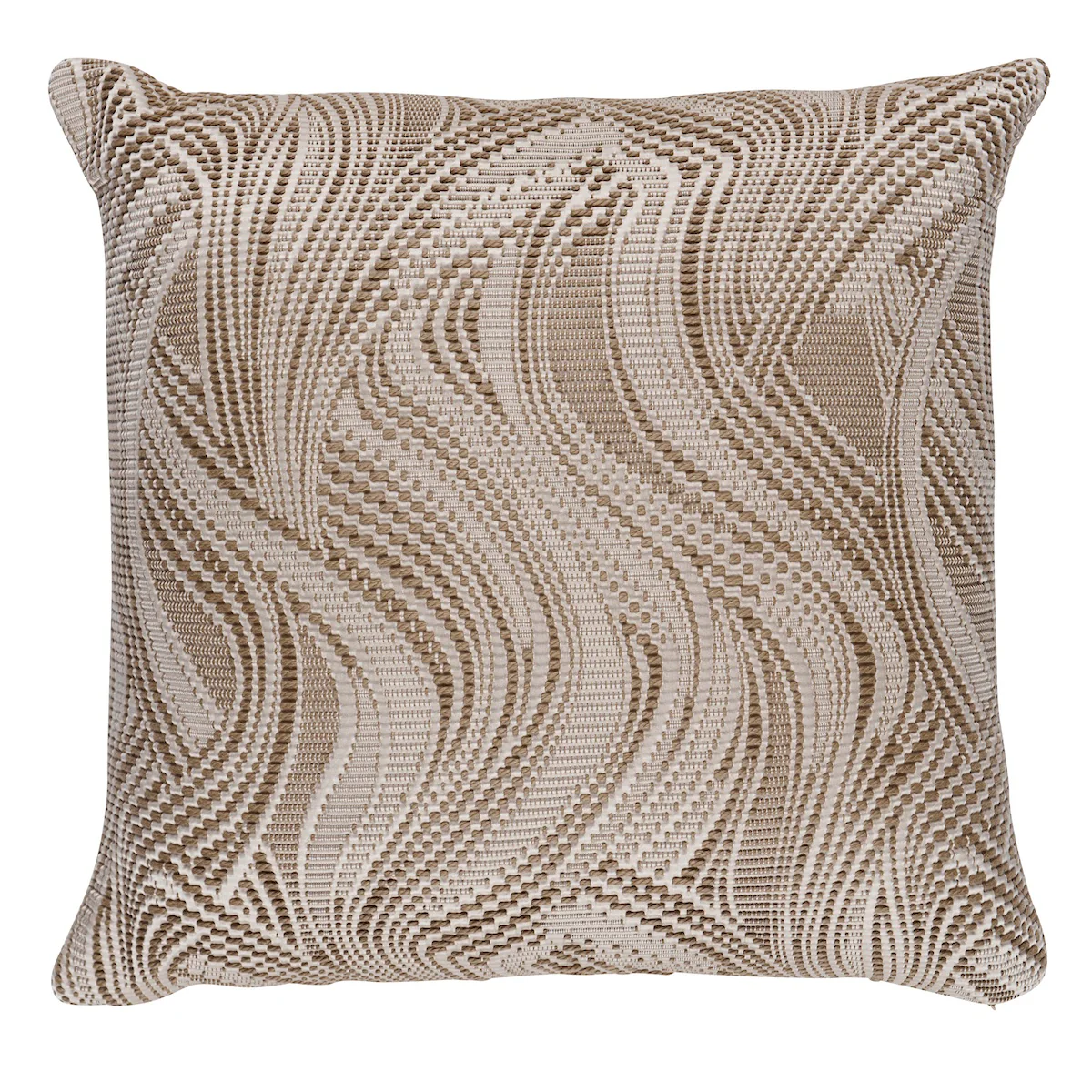 So8689004 | Quilted Waves I/O Pillow, Metallic Brown - Schumacher Pillows