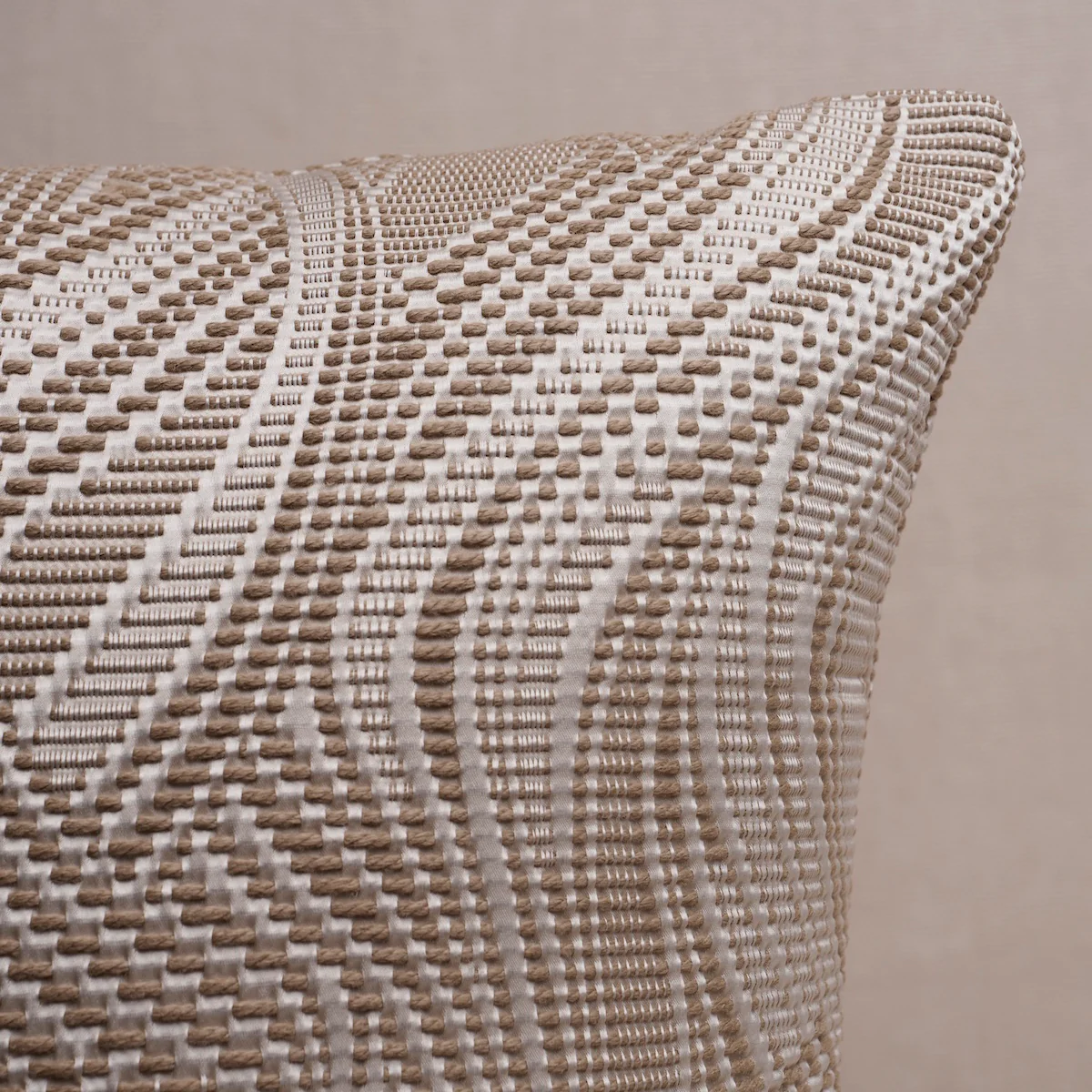 So8689004 | Quilted Waves I/O Pillow, Metallic Brown - Schumacher Pillows - Image 2