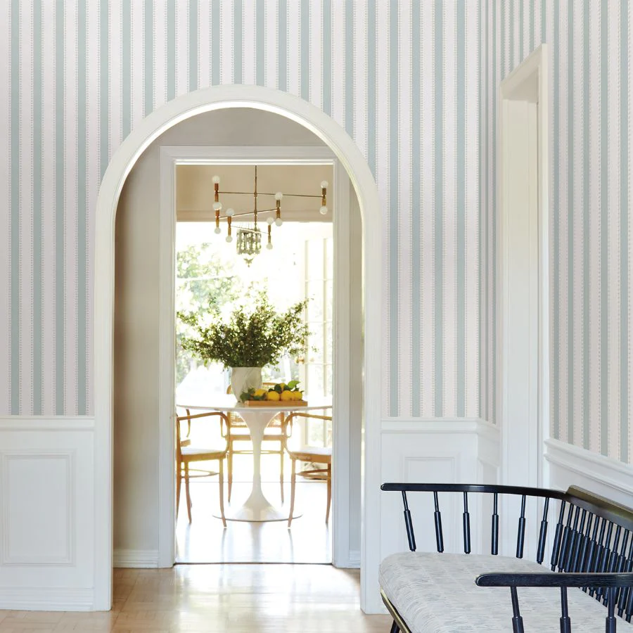 Vp1371 | Jardin, Tilford Light Blue Awning Stripe - Antonina Vella Wallpaper - Image 3