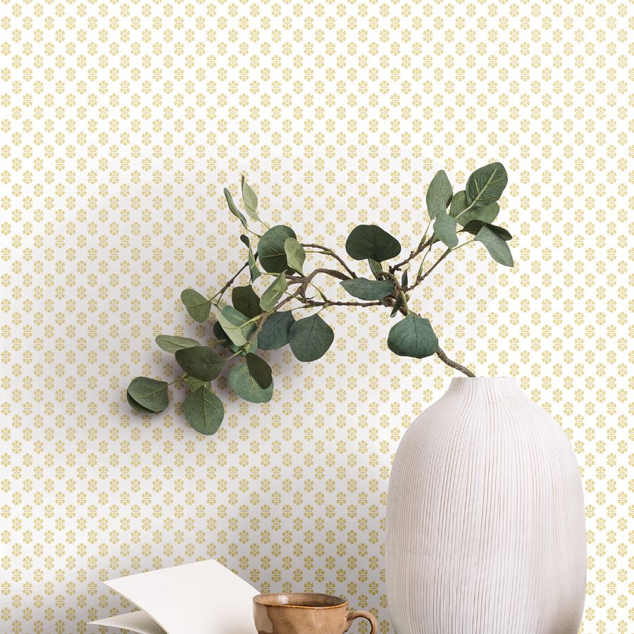 Vp1392 | Jardin, Brioni Butter Floral Stamp - Antonina Vella Wallpaper - Image 2