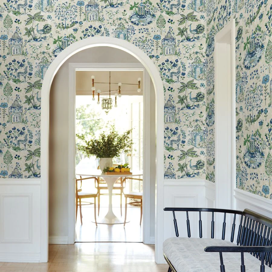 Vp1402 | Jardin, Parc Sapphire Garden Dreams - Antonina Vella Wallpaper - Image 3
