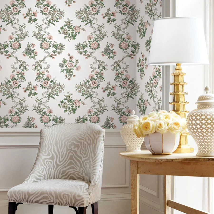 Vp1425 | Jardin, Genevieve Blush Floral Trail - Antonina Vella Wallpaper - Image 2