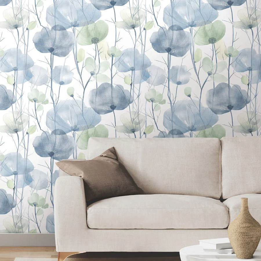 Vr1535 | Caviar, Cotswolds Poppies - Ronald Redding Wallpaper - Image 3