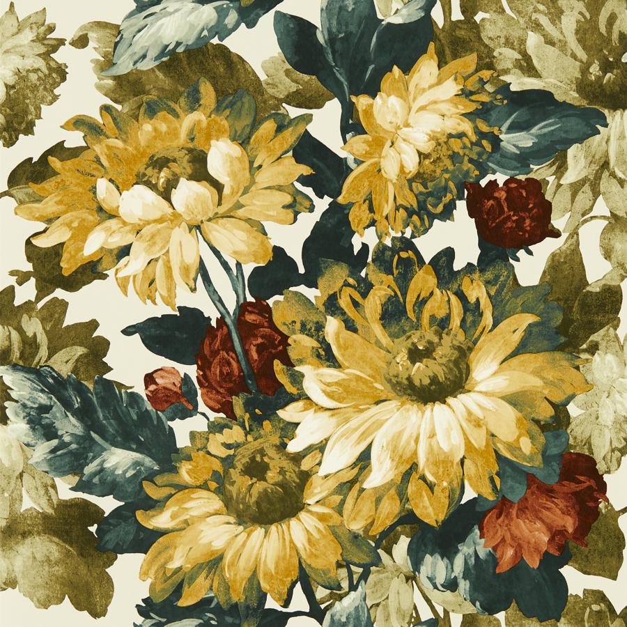 W0162/03 | Sunforest, Multi Color Floral - Clarke And Clarke Wallpaper