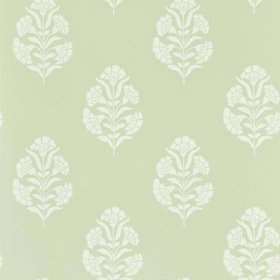 W0199/06 | Standen, Green Floral - Clarke And Clarke Wallpaper