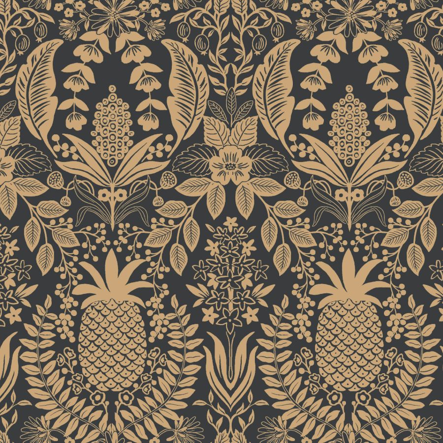 W4295-84 | Kravet Design, Gold Fruit - Kravet Design Wallpaper - W4295.84.0