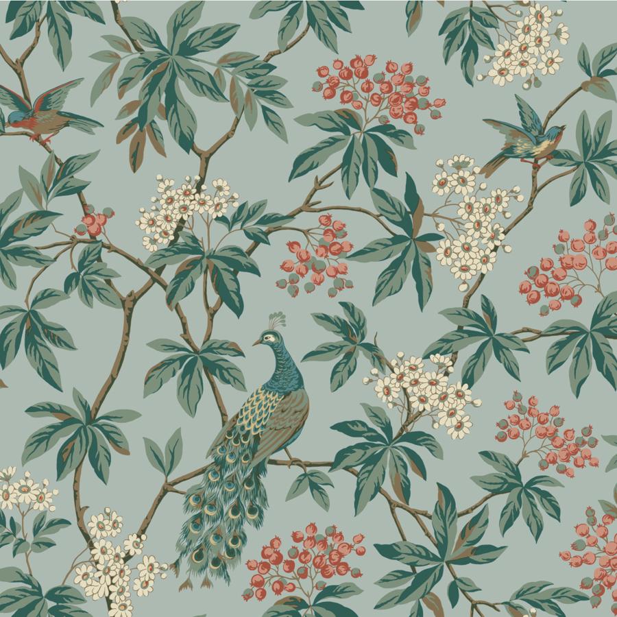 W4413-535 | Kravet Design, Green Botanical - Kravet Design Wallpaper - W4413.535.0
