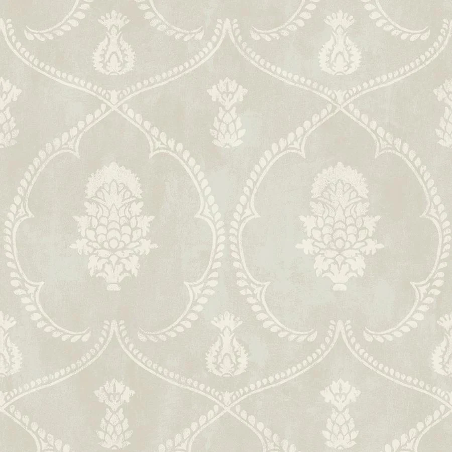 W4414-11 | Kravet Design, Grey Damask - Kravet Design Wallpaper - W4414.11.0