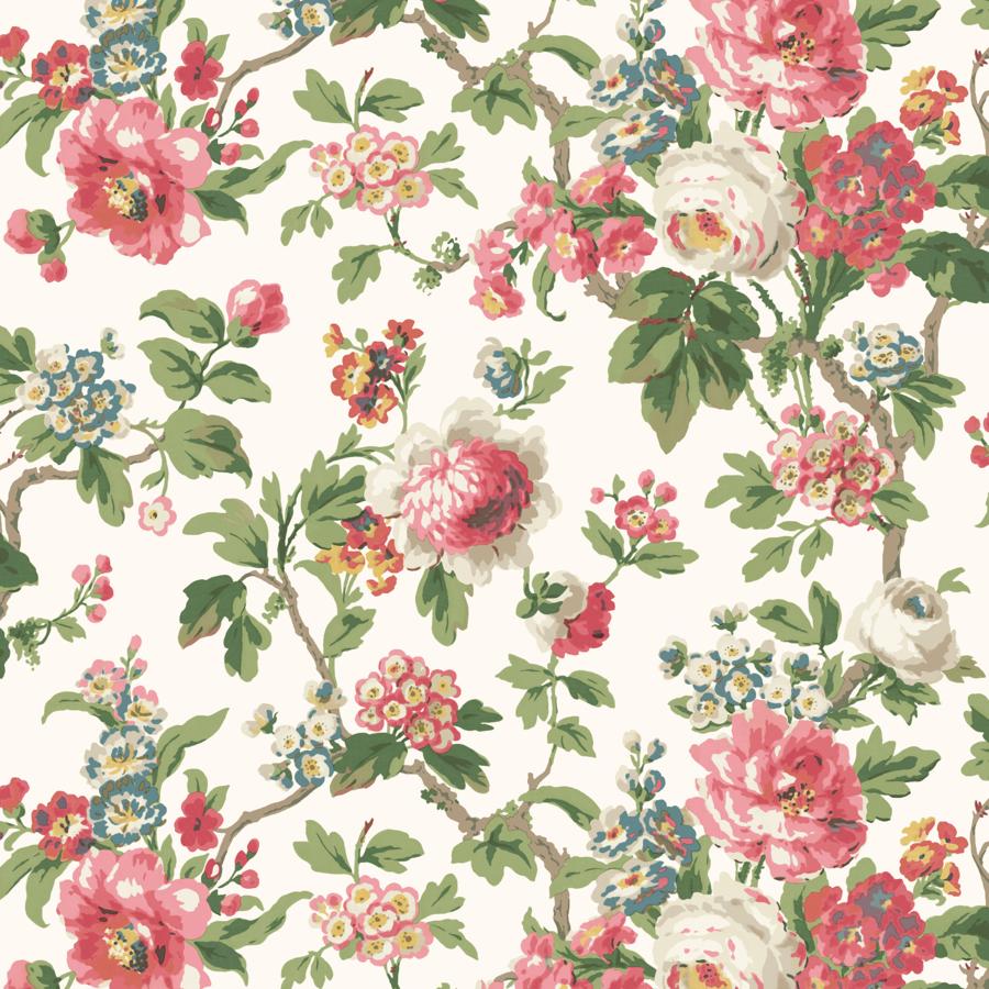W4486-317 | Kravet Design, Pink Floral - Kravet Design Wallpaper - W4486.317.0
