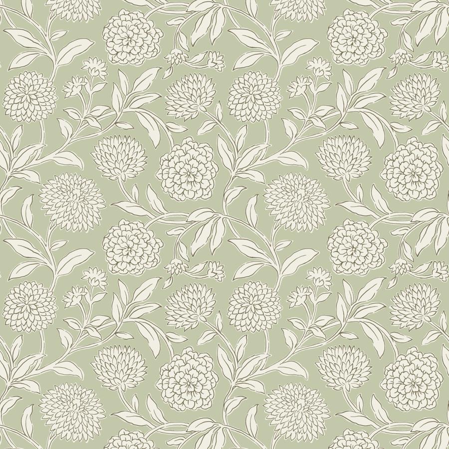 W4487-23 | Kravet Design, Green Botanical - Kravet Design Wallpaper - W4487.23.0