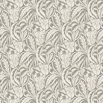 W8126-06 | Belvedere Dufy Leaf Charcoal - Osborne & Little Wallpaper
